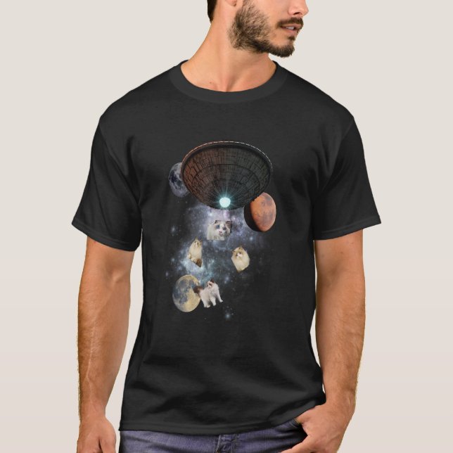 T-shirt Galaxy Chat Himalaya Ragdoll Birman Cool Chat Et K (Devant)