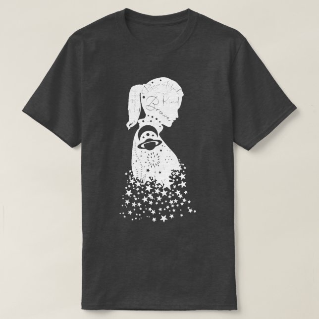T-shirt Galaxy Girl Mère Soeur Astrologie Witchy Gothique (Design devant)