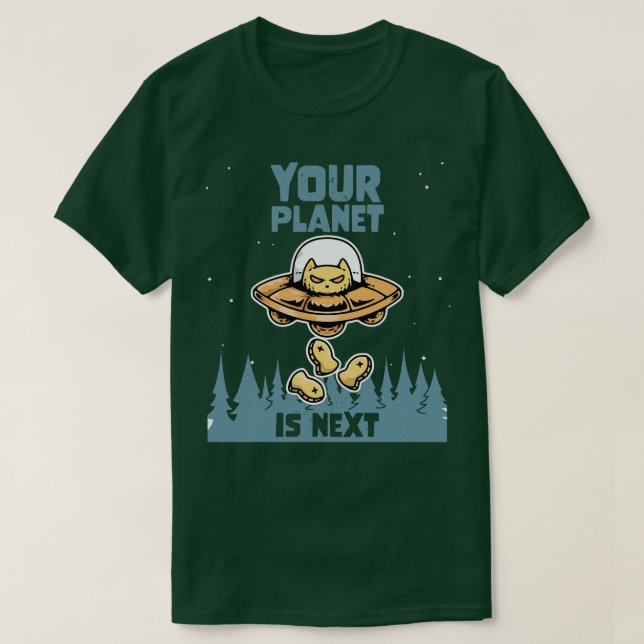 T-shirt Galaxy Science Espace Amoureux des chats Votre pla (Design devant)