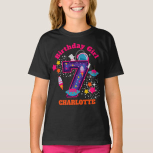 T-shirt Galaxy Septième anniversaire fille Space