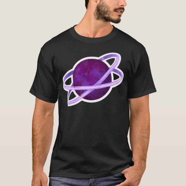 T-shirt Galaxy Star Moon Planet Saturn (Devant)