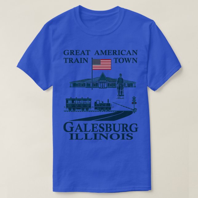 T-SHIRT GALESBURG ILLINOIS GRANDE VILLE DE TRAIN AMÉRICAIN (Design devant)