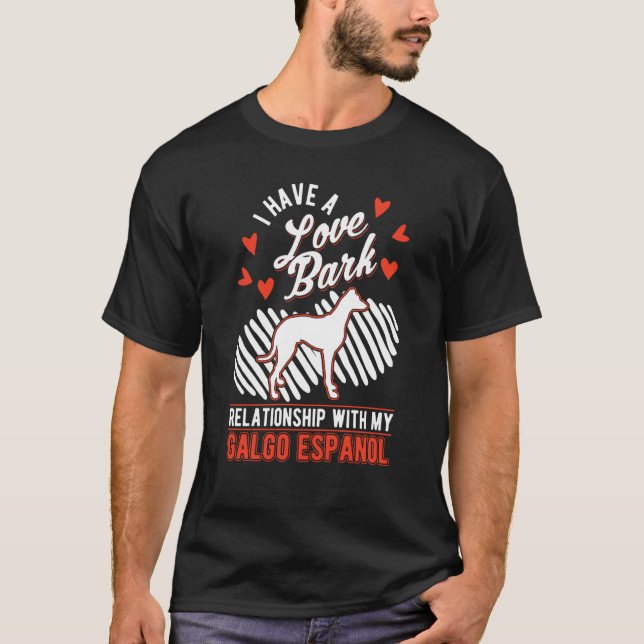 T-shirt Galgo Espanol Valentine's Day Spanish Greyhound Ga (Devant)
