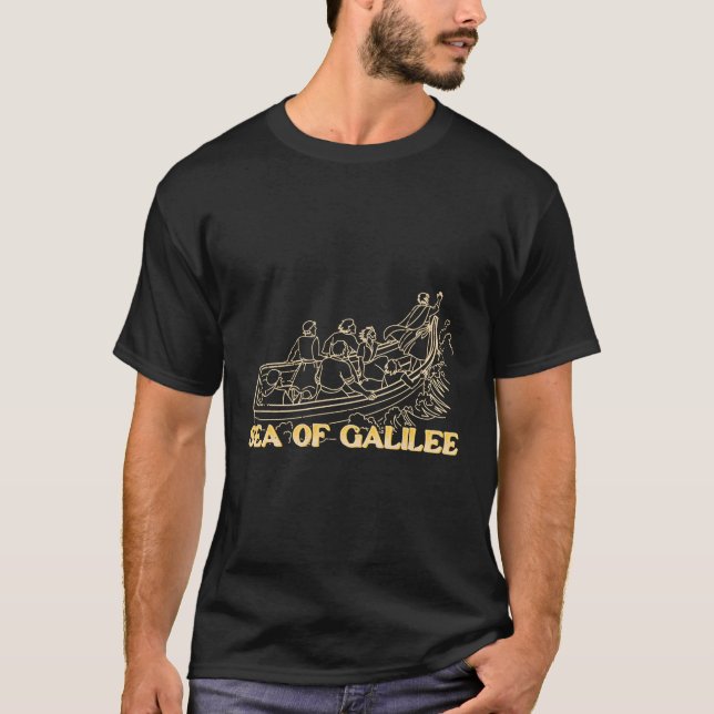 T-shirt Galilée Mer tempêtes chrétiens religieux chrétiens (Devant)