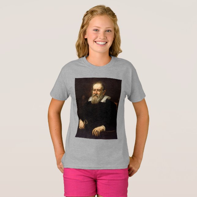 T-shirt Galileo Galilei : Père de la science et de l'astro (Devant entier)