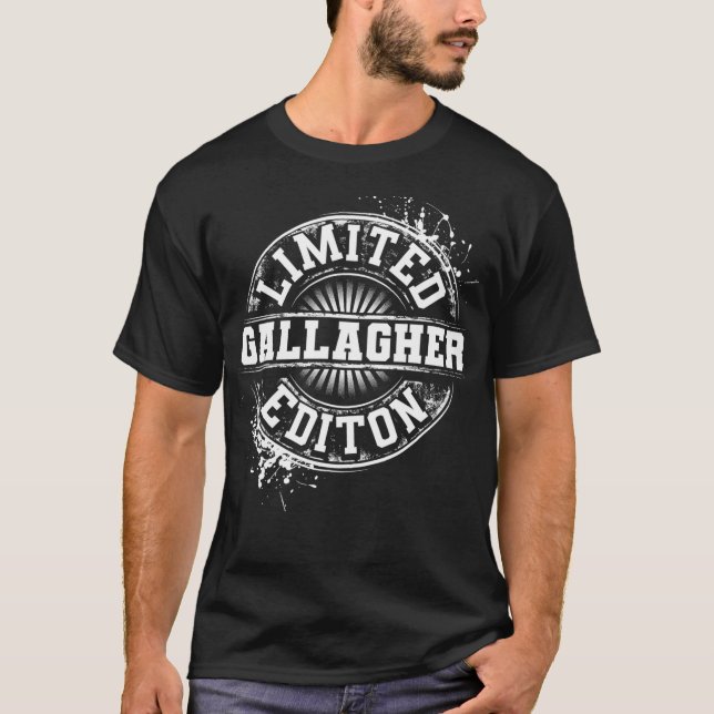 T-shirt GALLAGHER Drôle Nom de famille Arbre de famille An (Devant)