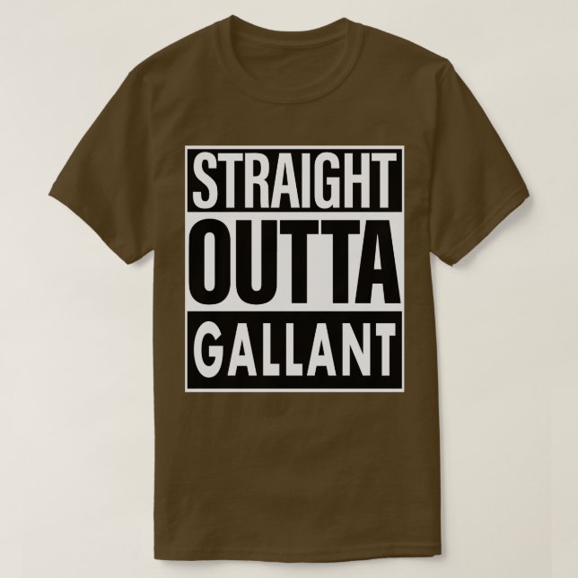 T-shirt Gallant Nom Droit Outta Gallant (Design devant)