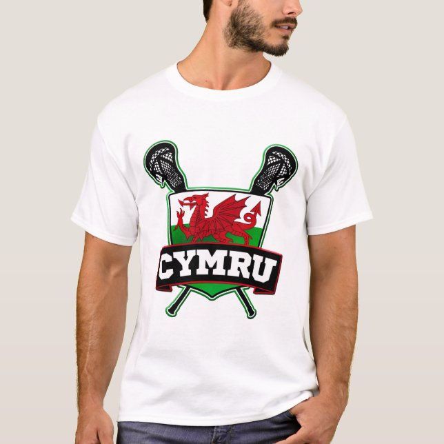 T-shirt Galles Gallois Lacrosse (Devant)