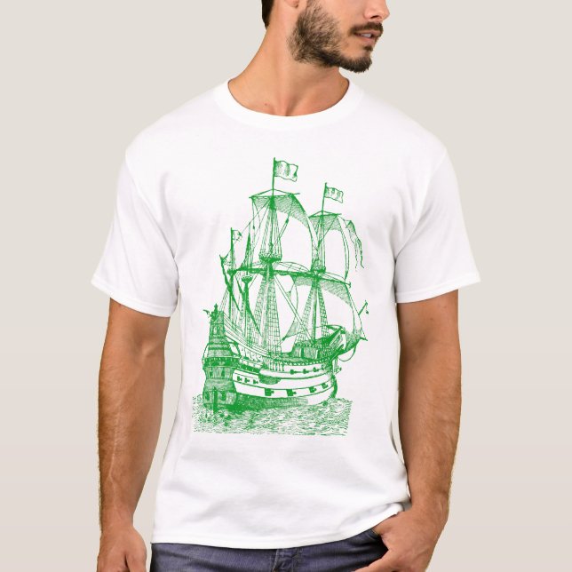 T-shirt Gallion - Vert herbe (Devant)
