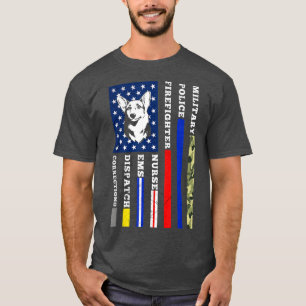 T-shirt Gallois Corgi Amoureux des chiens du drapeau améri