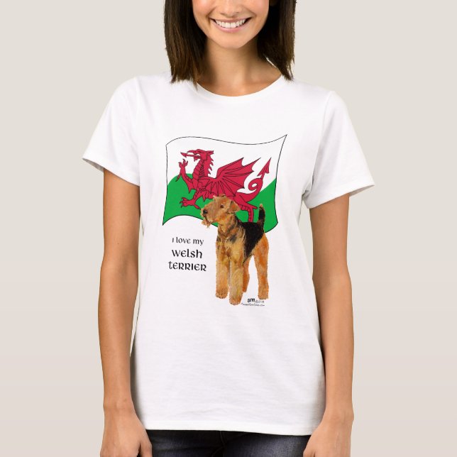 T-shirt Gallois Terrier patriotique (Devant)