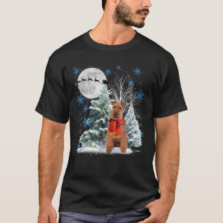 T-shirt Gallois Terrier sous la neige clair de lune Pajam 