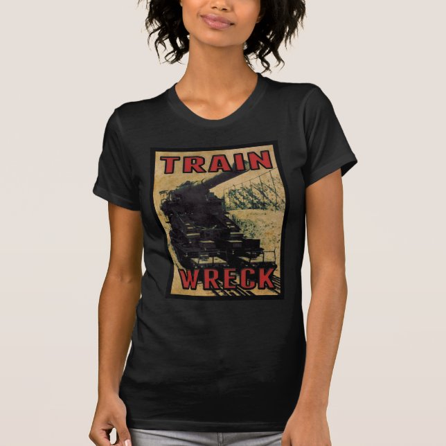 T-shirt Gallons de chemise de TrainWreck SOS (Devant)
