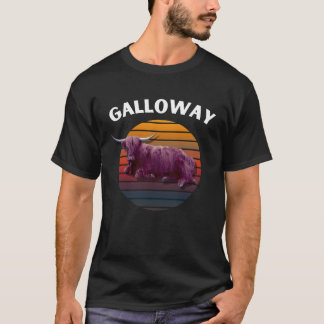 T-shirt Galloway Cow Retro for Men Women Kids