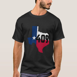 T-shirt Galveston Area Code 409 Numéro de téléphone Texas 