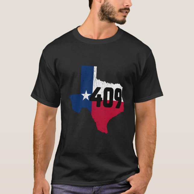 T-shirt Galveston Area Code 409 Numéro de téléphone Texas  (Devant)