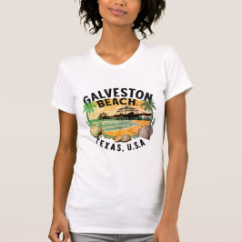 T-shirt Galveston Beach Rétro Vignette
