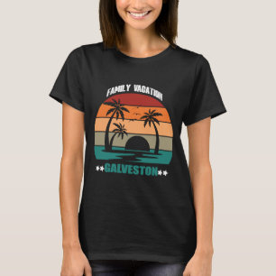 T-shirt Galveston Été Famille Couple Correspondant Vacance