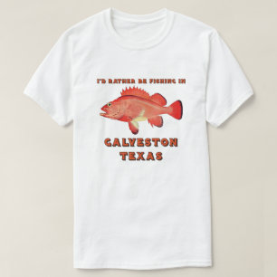 T-shirt Galveston Texas Je préfère pêcher