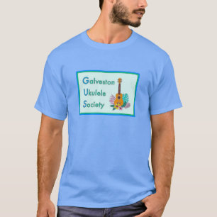 T-shirt Galveston Ukulele Society GUS Logo permanent T-Shi