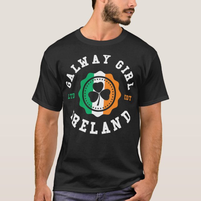 T-shirt Galway Girl Irlande Shamrock Irish Pride (Devant)