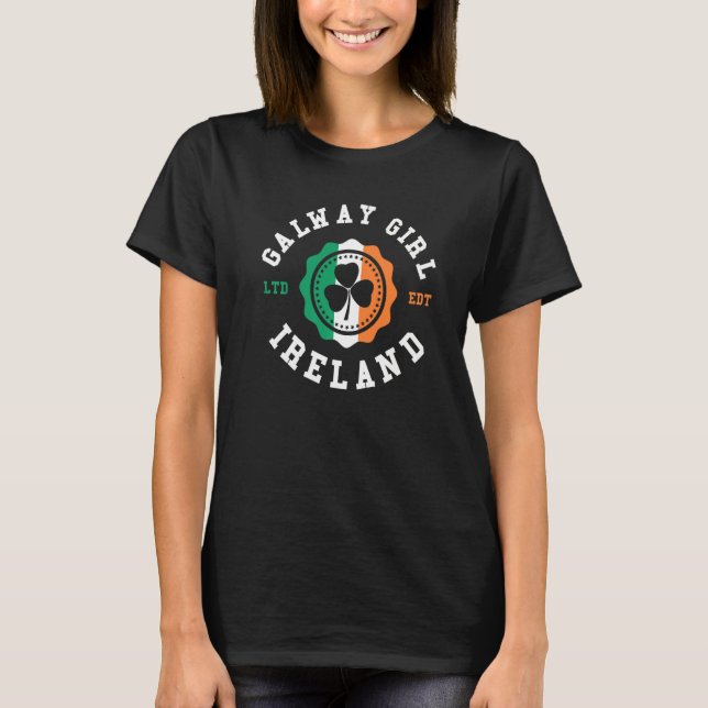 T-shirt Galway Girl Irlande Shamrock Irish Pride (Devant)