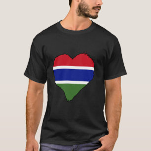 T-shirt Gambie Cœur Fierté Gambienne Racines Gambiennes G