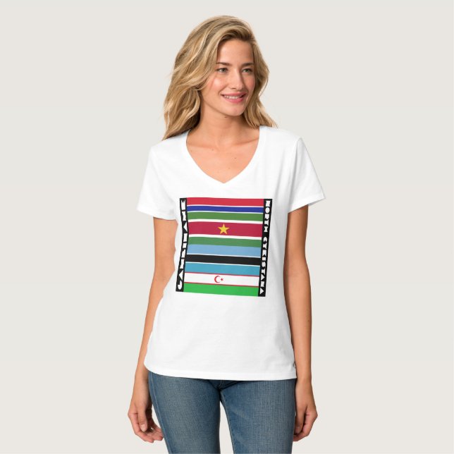 T-shirt Gambiname et Cykistana du Nord (Devant entier)