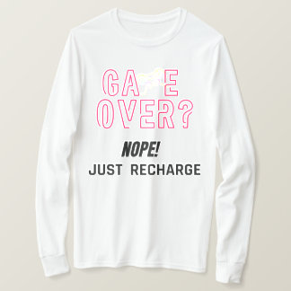T-shirt Game Over Non Juste Recharger Neon Gamer