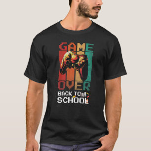 T-shirt Game Over Retour à l'école Jeu vidéo Niveau supéri