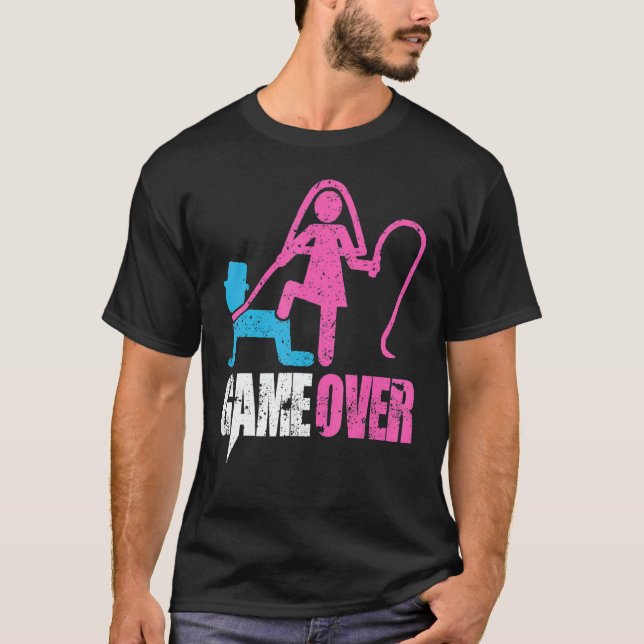 T-shirt Game Over Wedding Bride and Groom Bachelor Party (Devant)