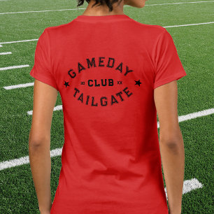 T-shirt Gameday Tailgate Club Custom Year Red Football