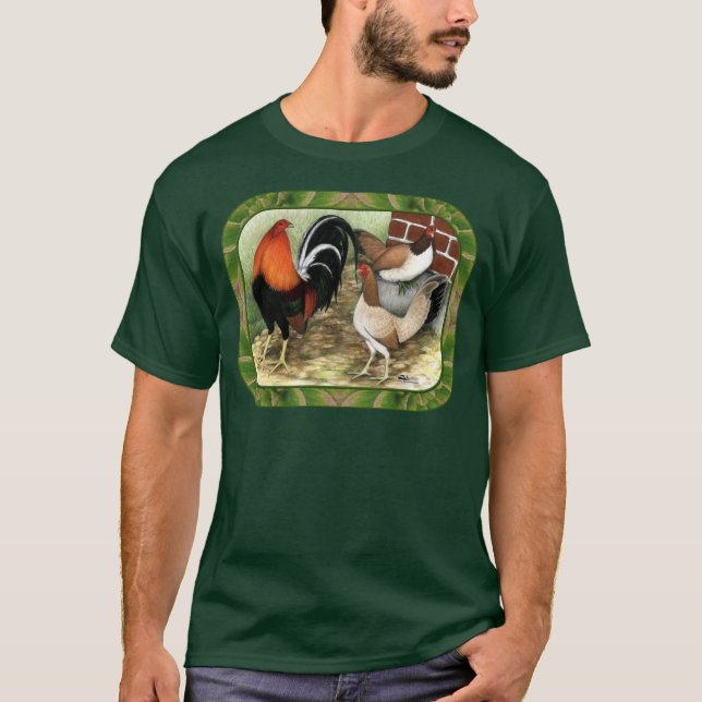 T-shirt Gamefowl à la ferme (Devant)