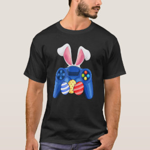 T-shirt Gamepad Controller With Bunny Ears & Eggs Costume