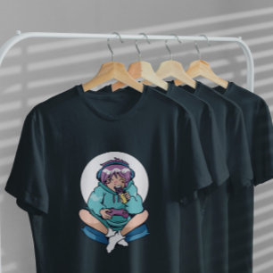 T-shirt Gamer Anime Girl