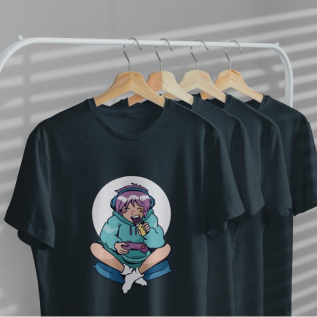 T-shirt Gamer Anime Girl (Créateur téléchargé)