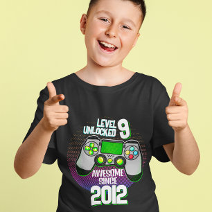 T-shirt Gamer Anniversaire Costume de fête Niveau Cadeau d