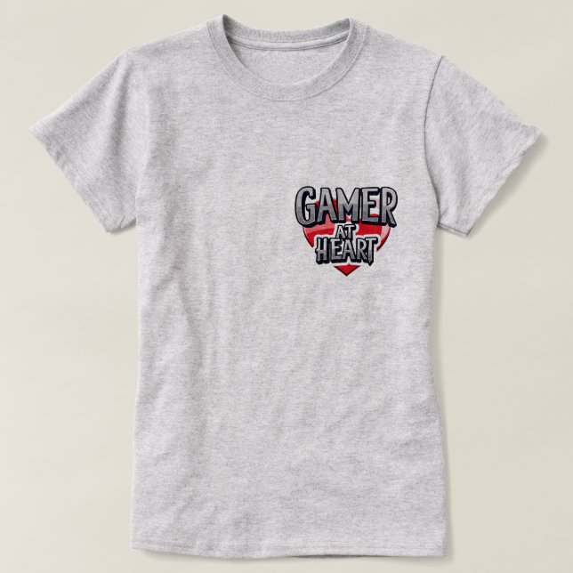 T-SHIRT GAMER AU COEUR (Design devant)