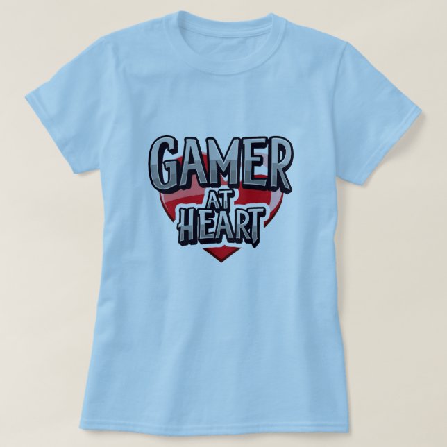 T-SHIRT GAMER AU COEUR (Design devant)