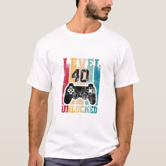 T-shirt Gamer Cadeaux Anniversaires de 40 ans (Devant)