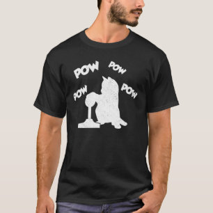 T-shirt Gamer Cat Pow Humour Kitten Gaming Art