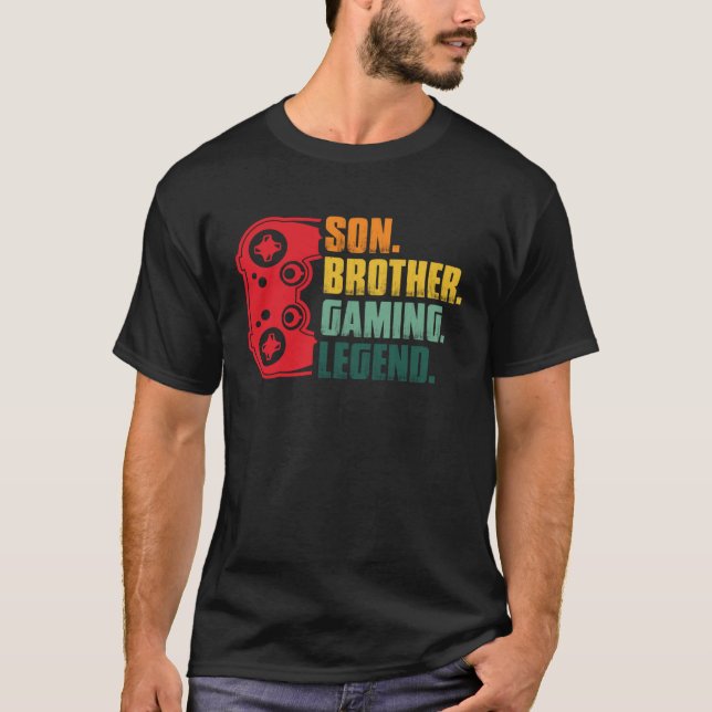 T-shirt Gamer  Controller Gaming Son Brother Playing Sarca (Devant)