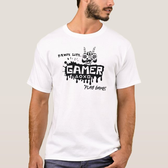 T - Shirt Gamer, Custom T - Shirt. (Vorderseite)