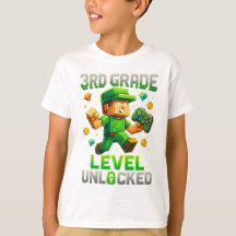 T-shirt Gamer de 3e classe déverrouillé - Vid Pixe