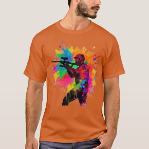 T-shirt Gamer de Paintball Conception colorée