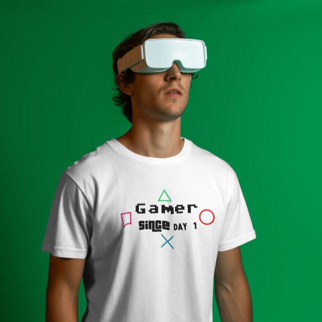 T-shirt Gamer depuis le premier jour Retro contrôleur vint (Créateur téléchargé)
