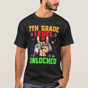 T-shirt Gamer Déverrouillé De 7E Année Retour À L'École 20