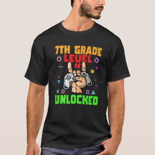 T-shirt Gamer Déverrouillé De 7E Année Retour À L'École 20