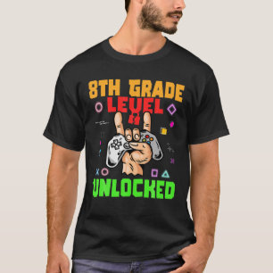 T-shirt Gamer Déverrouillé De 8E Année Retour À L'École 20