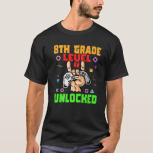 T-shirt Gamer Déverrouillé De 8E Année Retour À L'École 20